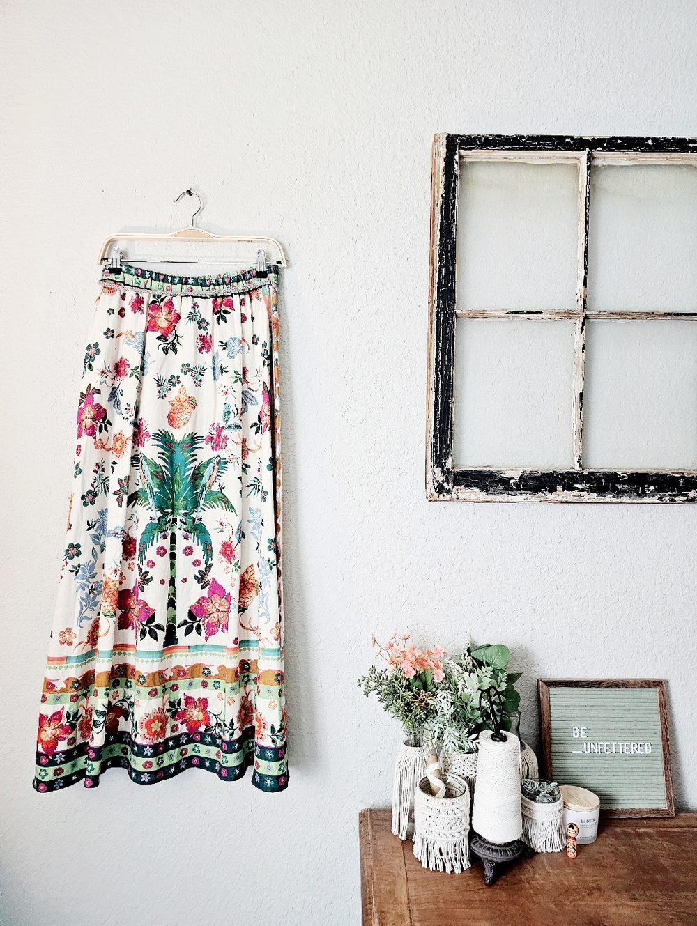 Rachel Zoe Linen Maxi Skirt Elastic Waistband Colorful Tropical Resortwear S NWT - Picture 9 of 14